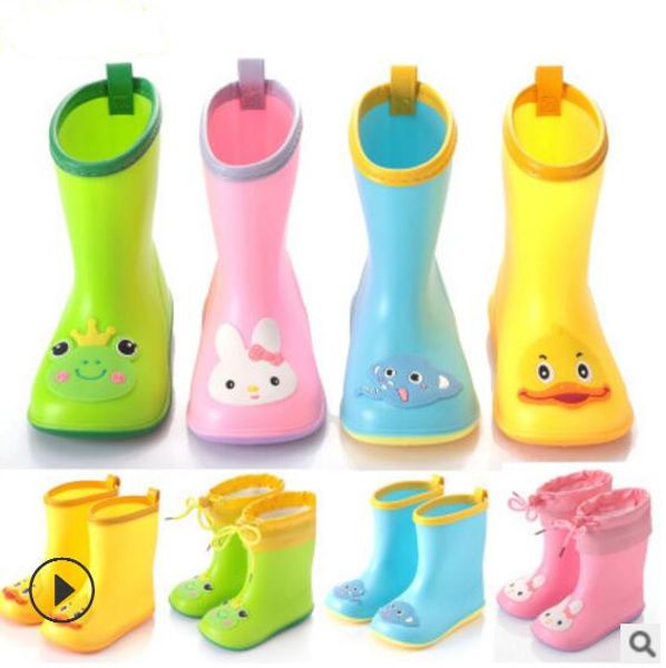 

бесплатная доставка детская резиновая дождь детская обувь для детей ботинки для девочек 60 y190525, Black;red