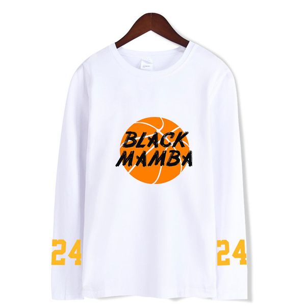 

дизайнер mens kb tshirts mamba напечатанная письмом с длинным рукавом мальчики тис crew neck вскользь tops пуловер мужской, White;black