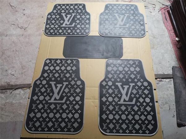

car mat latex interior pad luxury eco-friendly non-toxic foot pad for high-end 5 seater car flower design