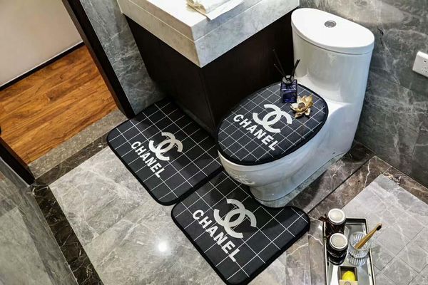 

Практичный Туалет сценография коврики для ванной 3 шт Установка отеля Ванная комната Покрытием Ковер Семейный комната Украшение Ковер Подходит для ванной F