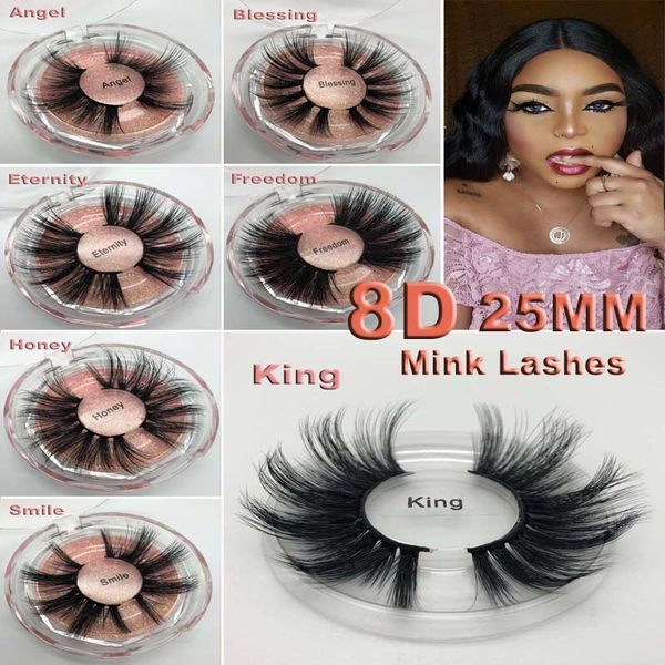 

Long dramatic mink la he 25mm real iberian mink eyela he with magnetic box
