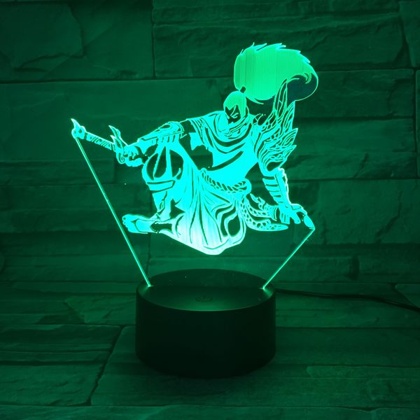 

league of legends lol heros led night light touch sensor 7 color changing child kids the unforgiven yasuo table lamp bedroom