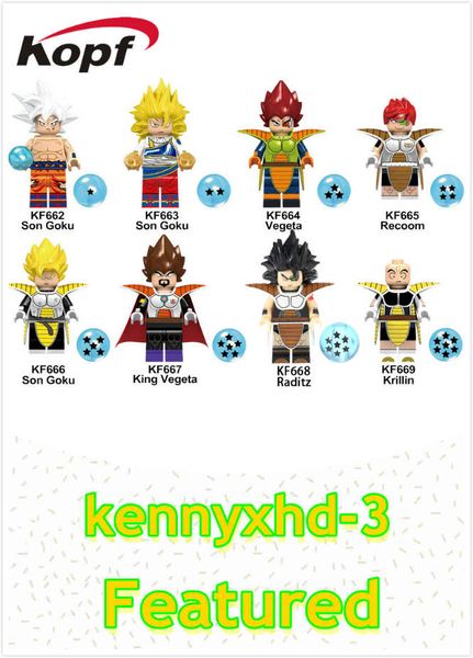 

anime series dragon ball super saiyan assembled building block minifigure bag