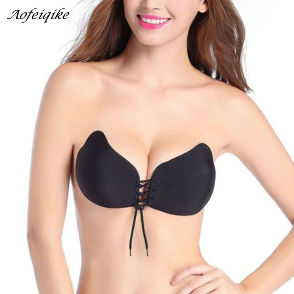 

Fashion Angel Sexy Bra Seamless Strapless Bra Female Must Silicone Push Up Wire Free Invisible Bra