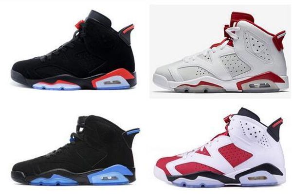 

6 carmine basketball shoes classic 6s unc black blue white infrared low chrome women mens sport blue red oreo alternate oreo black cat