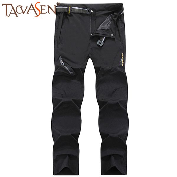 

tacvasen outdoor hiking pants men summer quick dry lightweight camping fishing pants multi-pockets tactical trousers, Black;green