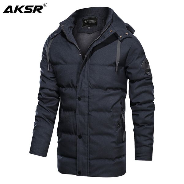 

30 celsius men's winter jacket coat large size warm hooded thick winter male jacket casual padded parkas jackets abrigo hombre, Black