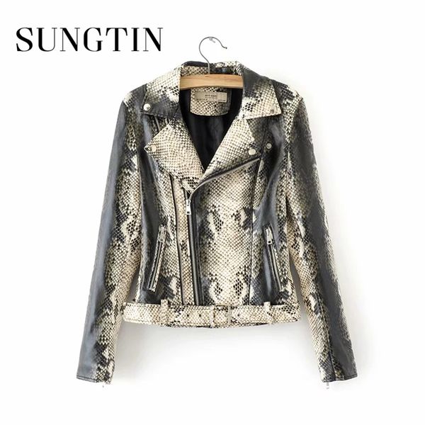 

sungtin pu leather jacket autumn short soft faux leather jacket women fashion motorcycle biker ladies zipper basic coat, Black