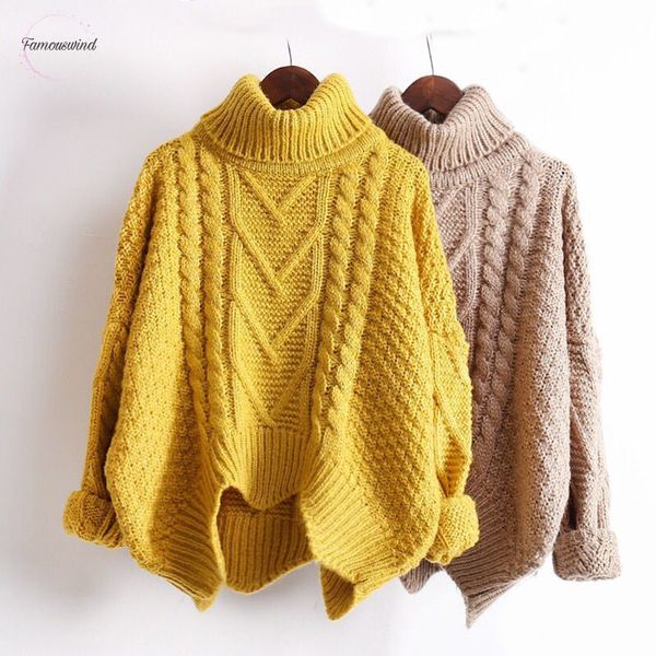 

winter lazy autumn loose sweater women pullover women short bat sleeves wind thick wool coat sweaters pull femme pullovers, White;black