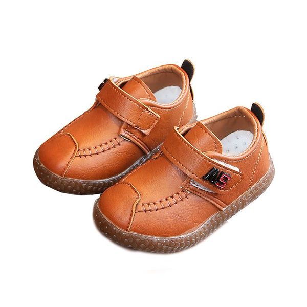 

New Spring Summer Autumn Kids Shoes For Boys Girls British Style Children's Casual Sneakers PU Leather Fashion Performance Shoes, Brown