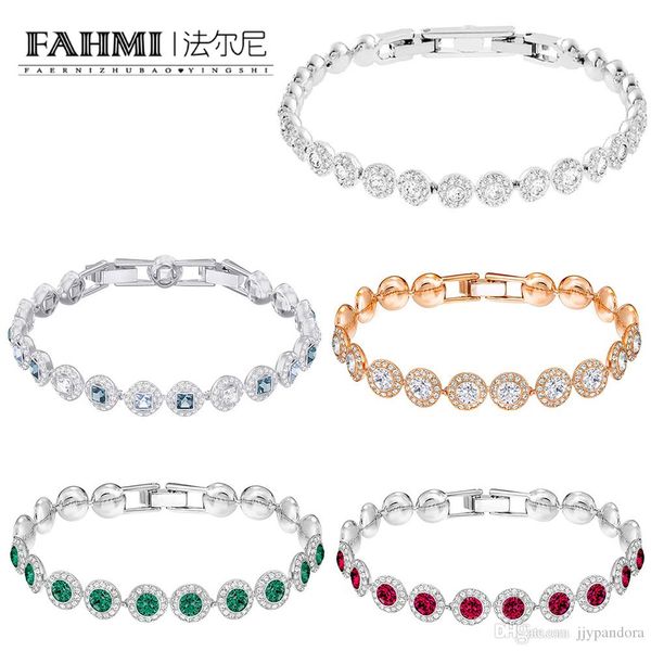 

fahmi swa products rose gold crystal personality buckle bracelet women fashion jewelry accessories girlfriend gift, Golden;silver
