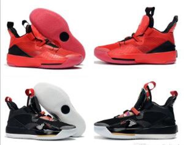 

33 xxxiii chinese new year university red black men basketball sports shoes aq8830-600 33s mens sneakers designer trainers us7-12
