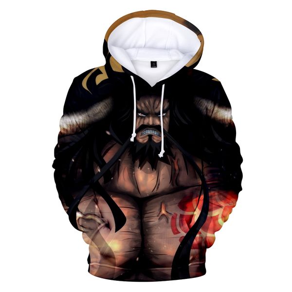 

one piece 3d character printed hip hop hoodies sweatshirts anime male female hoodies leisure street cool personality clothes, Black