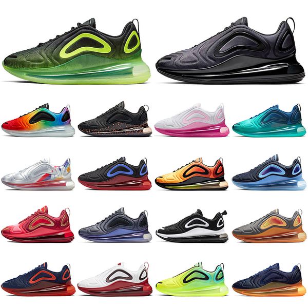 

be true 2020 designer cushion men women running shoes air max 720 black speckle spirit teal white volt sports sneakers mens trainers