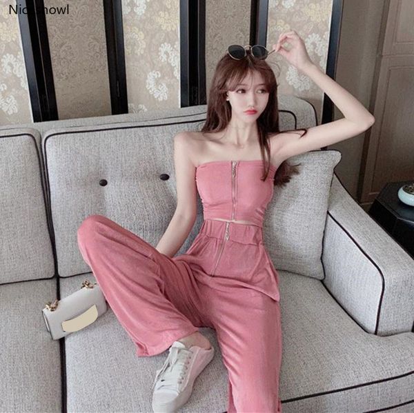 

high waist drape wide leg pants casual fashion suit female summer two-piece fashion women pants suits, White;black