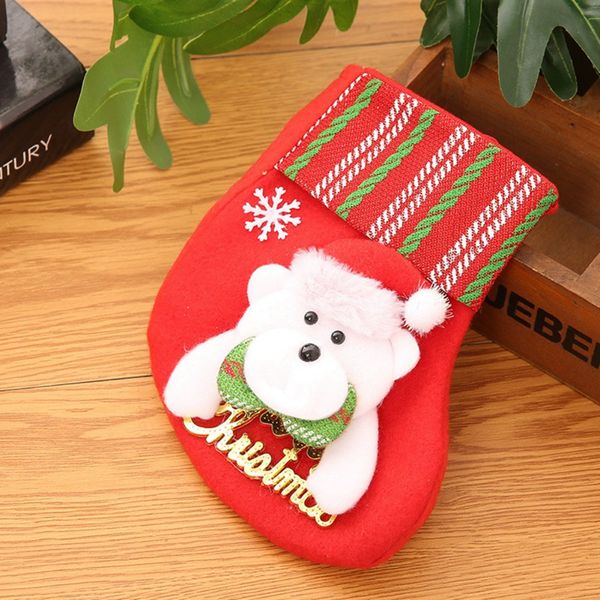 

quality durable fabric candy gift bag christmas socks cartoon decor funny socks meias socks christmas decoration hanging sock b1