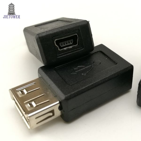 Высокоскоростной USB 2.0 Type Женщина для Mini USB 5PIN B Женский конвертер разъем Зарядное устройство Передача данных синхронизации