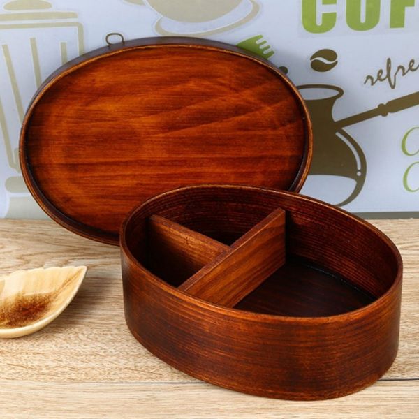 

wooden lunch boxs food containers japanese style bento lunchbox for children school dinnerware bowl boxes travel organizer