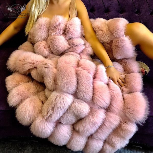 

tatyana furclub luxury natural fur coat 100% real fur vest jacket women's girl warm coat fashion vest winter, Black