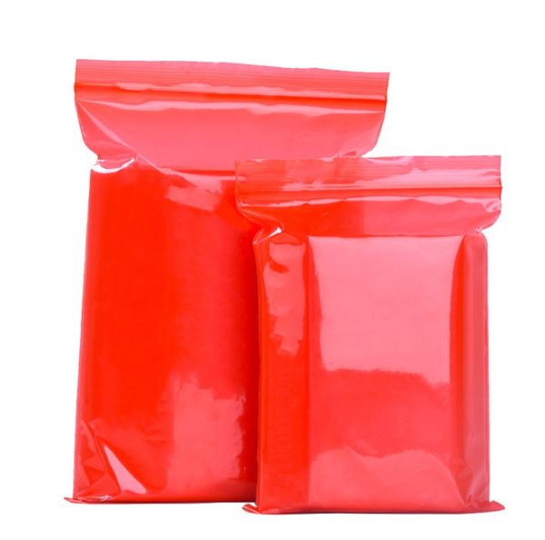 

100pcs pe red ziplock bag food packaging bag, thickened dustproof and lightproof sealed bag wholesale perfect for coffee decorations