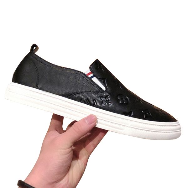 

fashion casual shoes sneakers mens flat low fashion casual shoes mens running shoes black white color size 6- type1