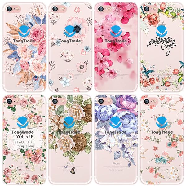 

tongtrade] soft silicone tpu case for iphone 11 pro max x xs 8 7 6s 5s plus oppo r17 xiaomi 10 9 8 pro matte frosted relief flower case