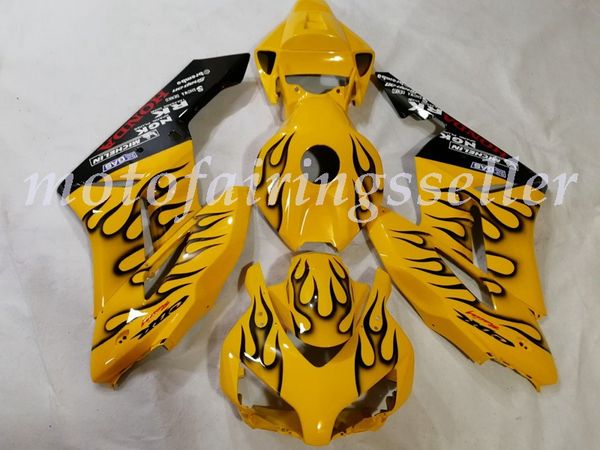 

oem quality new abs full fairings kits fit for honda cbr1000rr (2012 2013 2014 2015 2016) cbr1000rr 12-16 bodywork set custom yellow flame