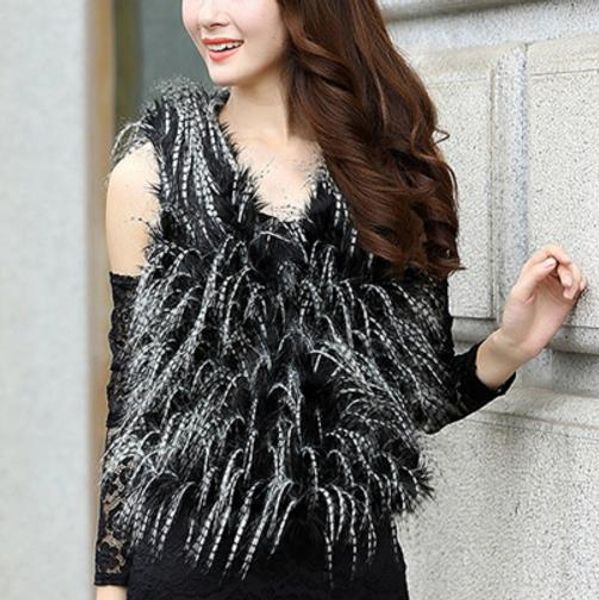 

vetement 2019 winter women's faux fur coat artificial fur vest fluffy vests femme jackets plus size fluffy fake gilet z137, Black