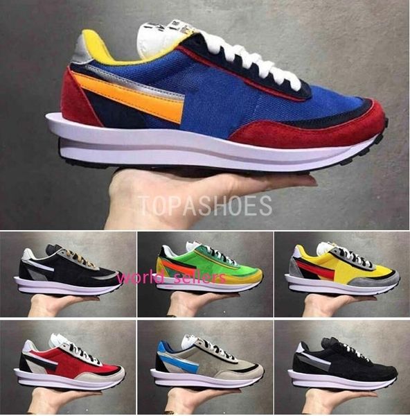 

sacai ldv waffle varsity blue green gusto black varsity athletic shoes for men women fashion designers racer daybreak sports shoe eur36-45