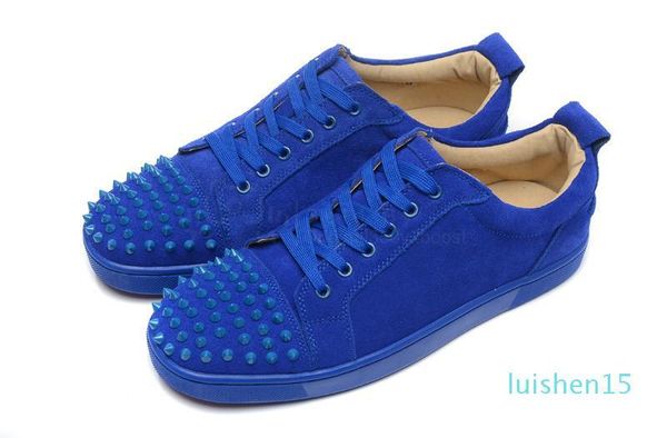 

2018 r lux redbottoms shoes mens women red bottoms heels fashion spikes studded spikes flats sneakers red bottom shoes l15, Black