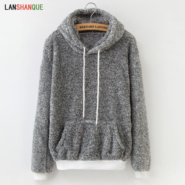 

повседневный леди с длинным рукавом фуфайки осени o шеи сыпучие вскользь женщины толстовки с капюшоном новая мода зима толстовки, Black