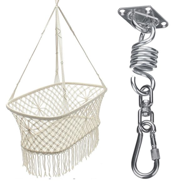 2019 Stainless Steel Hammock Chair Hanging Kit Spring Rotating Swivel Hook Snap Hook Ceiling Mount Set From Yueji 59 62 Dhgate Com