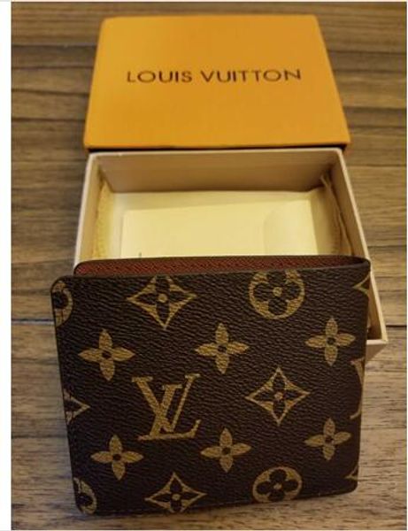 

2019 new L bag Free shipping billfold High quality Plaid pattern women wallet men pures high-end luxury xs designer L wallet with box