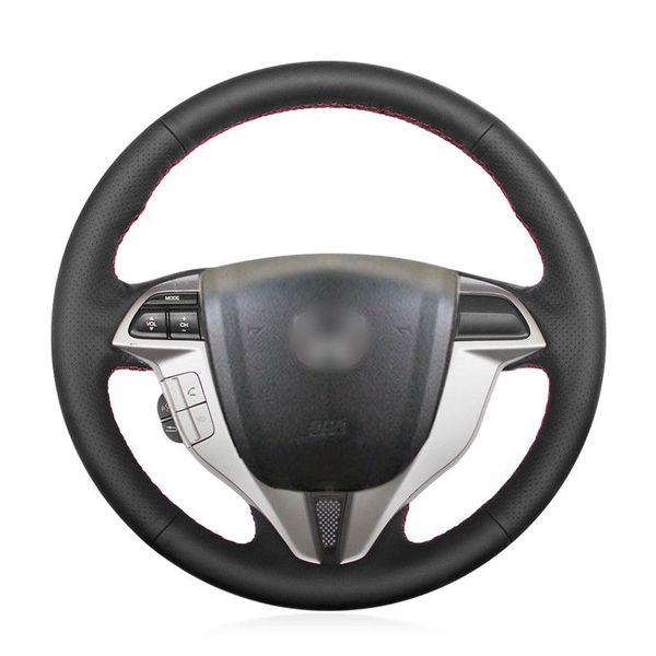 

black artificial leather car steering wheel cover for honda accord 8 coupe 2008
