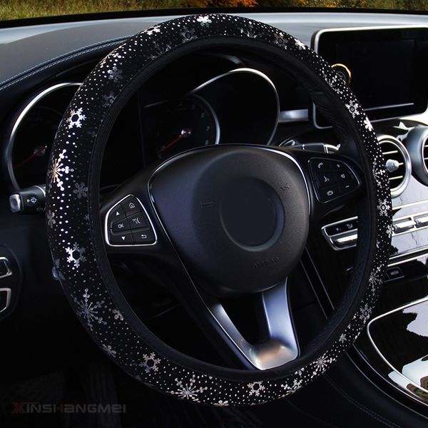 

suvs car van steering wheel cover truck universal protection for /// sparkling snowflake