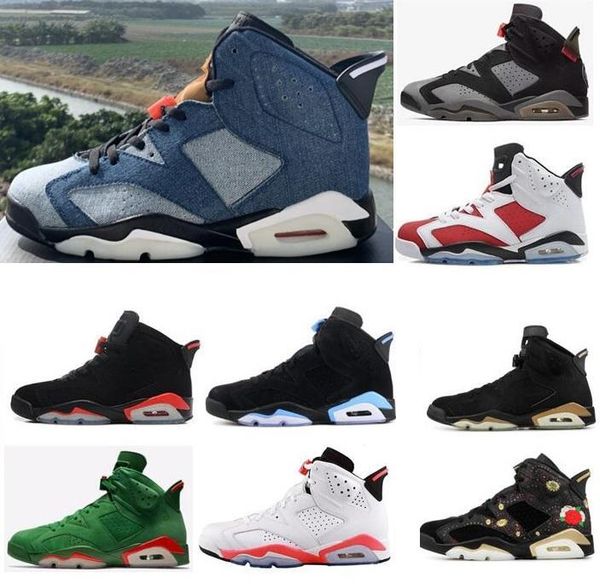 

mens 6 6s промытые джинсовой 2019 инфракрасный travis скоттс dmp carmine unc баскетбольная обувь мужчины vi 6s торо hare oreo maroon тинкер, Black