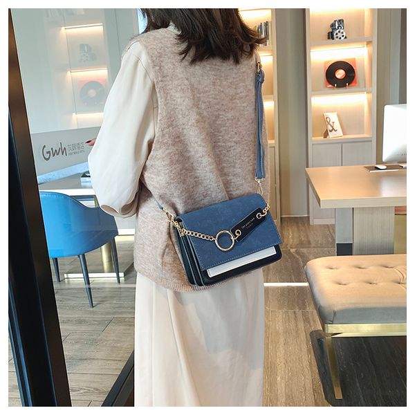 

new 2020 wide shoulder belt slanting bag women's single shoulder small square bag