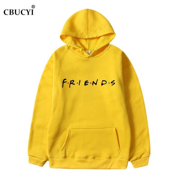 

2019 новых друзья tv show logo алфавит толстовка мужчина фуфайка hip hop streetwear мужчины женщина пара с капюшоном пуловер cbucyi, Black