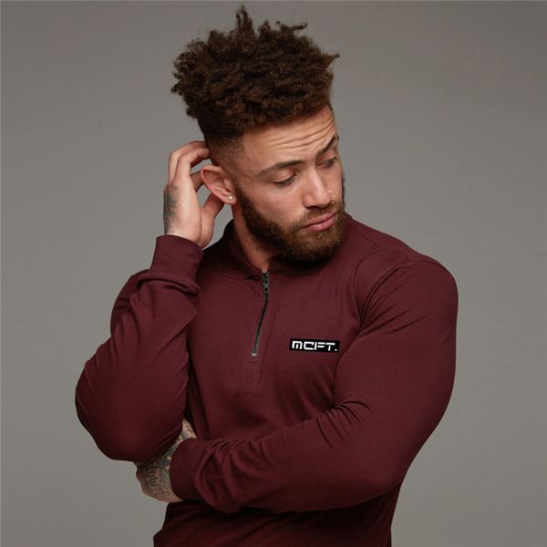 

rashgard sport polo shirt men gym t shirt men long sleeve running fitness tshirt sport clothing bodybuilding sportswear, Black;blue