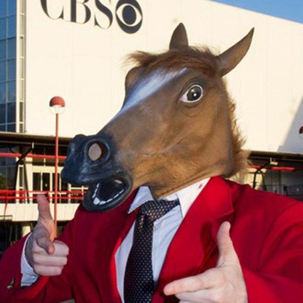 

halloween horse head cosplay costume party latex rubber prop animal mask hot