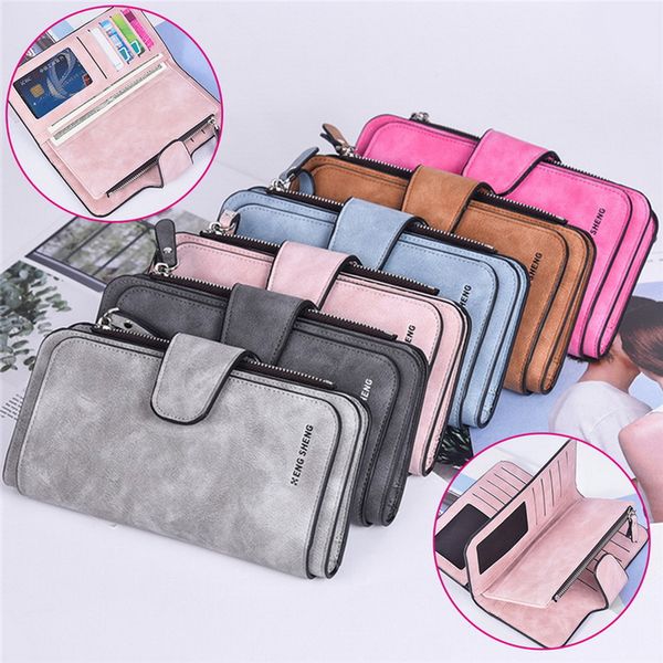

litthing new fashion women wallets long style multi-functional wallet purse fresh pu leather female clutch card holder 2019, Red;black