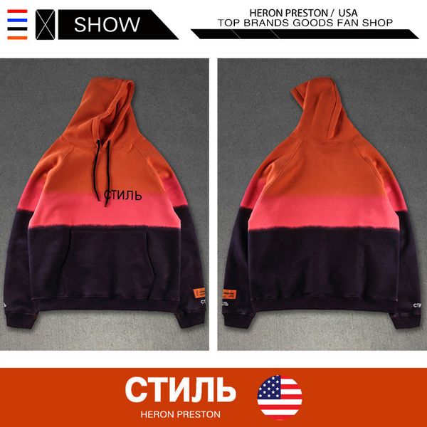 

The European and American Hip-hop Popular Logo HERON PRESTON Casual Letter Pattern Printing Hoodies for Men and Women