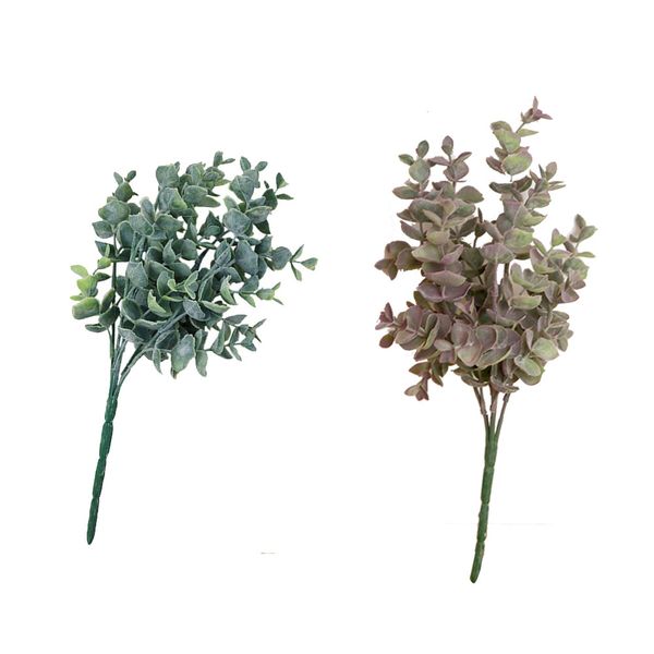 

1 pc 30cm artificial plastic tree branch plants hair eucalyptus small leaves for wedding fake plants party garden table decor
