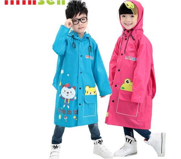 

for children cartoon raincoats eco-friendly rainwear rain gear with cap