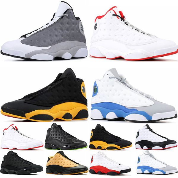 

новые мужские баскетбольные кроссовки 13s atmosphere grey bred чикагский черный кот он получил игру италия синий 13 кроссовки спортивные кро