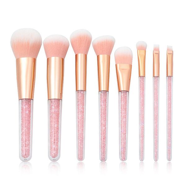 

8pcs crystal diamond makeup brush set eyeshadow concealer eyebrow foundation brushes tools kit