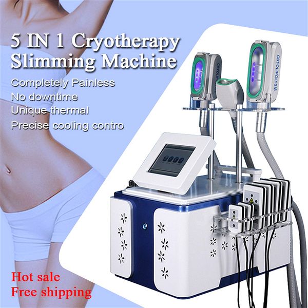 

2020 new arrival fat ing machine 3 handles together working with dobule chins reduce handles cryolipolysis 360° cryo machine