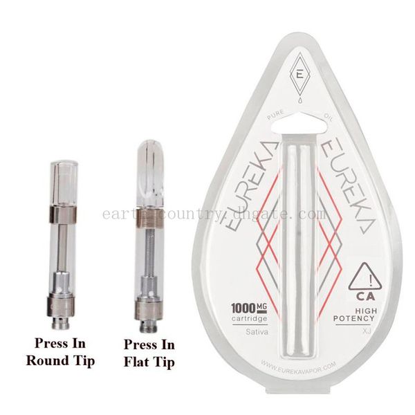 

New Eureka Clear Carts G5 Screw Vape Cartridges 0.8ml 1.0ml 1Gram Tank 510 Ceramic Coil Thick Oil Atomizer Vaporizer 10 Flavor