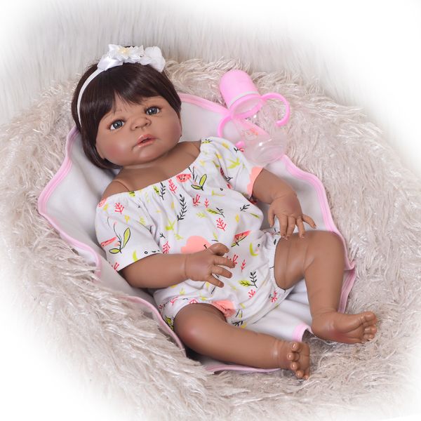 black full body silicone baby