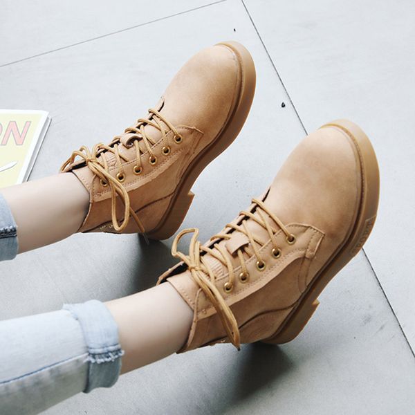 

autumn winter women ankle boots lace up casual shoes platform boots punk motorcyle ladies botas mujer black n7777